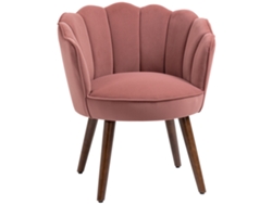 Sillón Concha, Salón/dormitorio, Seda, 66x66x78.5cm, Rosa