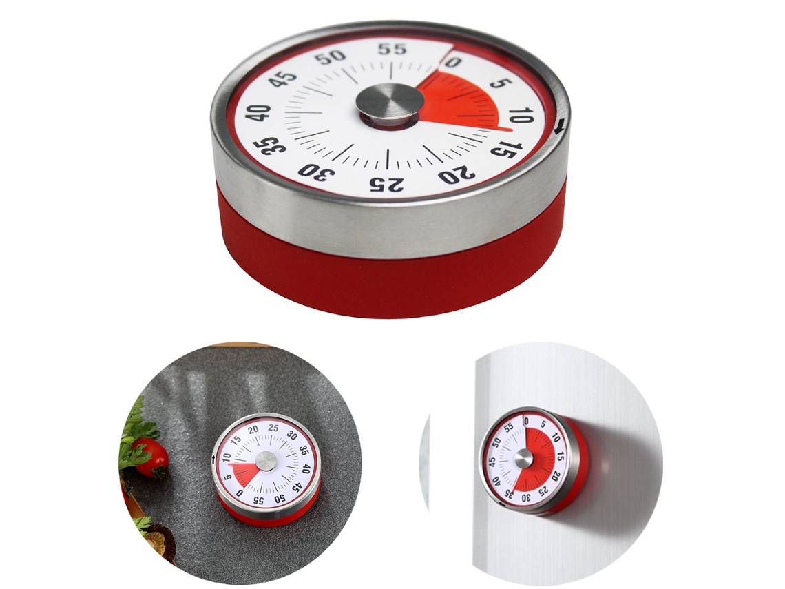 Reloj de escritorio con cuenta regresiva y alerta audible opcional, acero inoxidable y plástico para mayor durabilidad Jeiibrzui