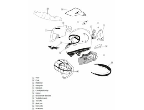 Ventilación lateral para casco integral ARAI