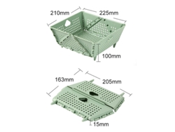 Colador De Plástico Plegable Para Frutas Y Verduras Con Cesta De Drenaje Plegable Y Patas De Soporte.