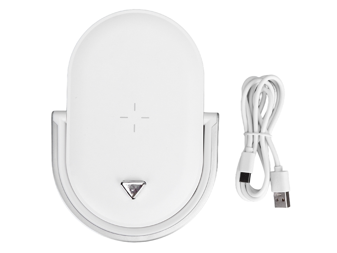 Rebe-lámpara De Noche Inalámbrica De Carga 15w Blanca Mini Para Dormitorio Y Sala De Estar