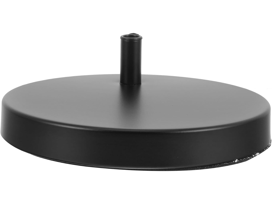 Soporte De Lámpara De Escritorio De Hierro Negro Con Brazo Articulado Y Base Redonda De 19 Cm, Base De Lámpara Estable Y