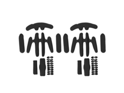 Un Kit De 2 Almohadillas Para Casco, Hechas Material Esponja Térmica, Con Adhesivos Mágicos, Bicicletas Eléctricas, Negro, Uniforme.