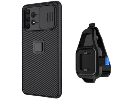 Funda Samsung A72 4G Camshield con Soporte para la Cintura Negro