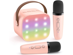 Karaoke infantil, minialtavoz portátil con 2 micrófonos inalámbricos, el regalo perfecto para niñas de 3 a 12 años. Cissiea22