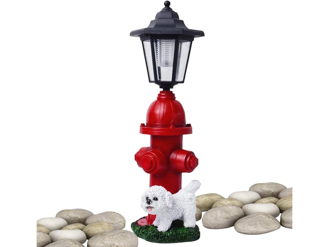 Boca De Incendios Artificial Adorno Solar, Estatua Decorativa, Escultura Artística Iluminada Para Exteriores,