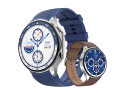 Smartwatch, pantalla AMOLED de 1,43 pulgadas, 4 GB de almacenamiento, asistente de voz MDUG (azul)