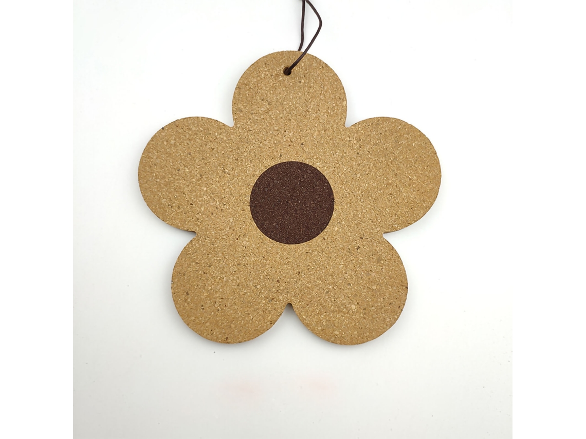 Posavasos florales de madera para aislar y proteger la mesa