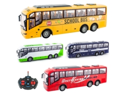Autobús Escolar Eléctrico Teledirigido Amarillo De 27 Hz Con Luces Para Niños. Juguete De Regalo.