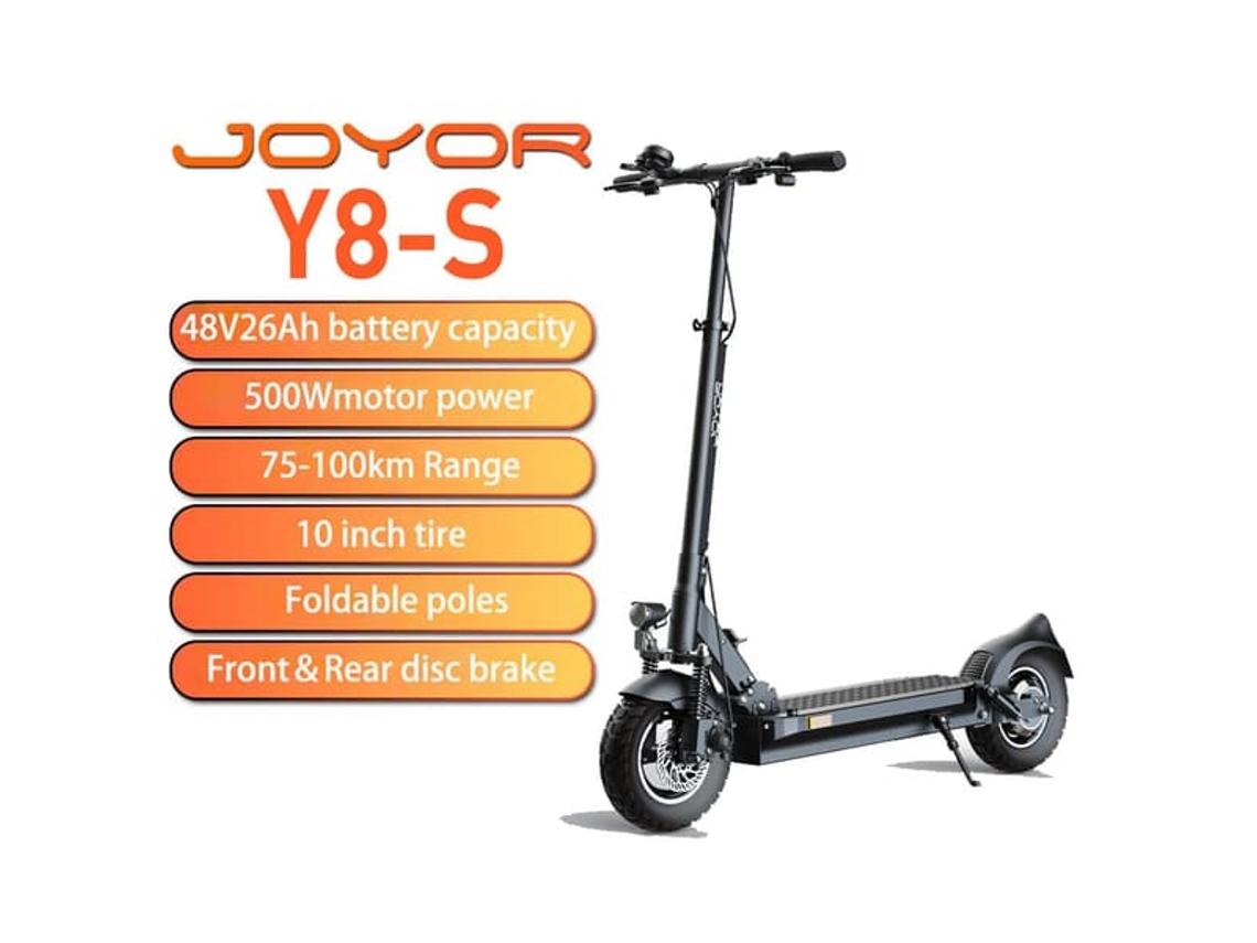 Trotinete Elétrica Joyor Y6-s 48v 18ah 500w, Autonomia De 60 Km, Rebatível E Leve, Com Travão De Disco.