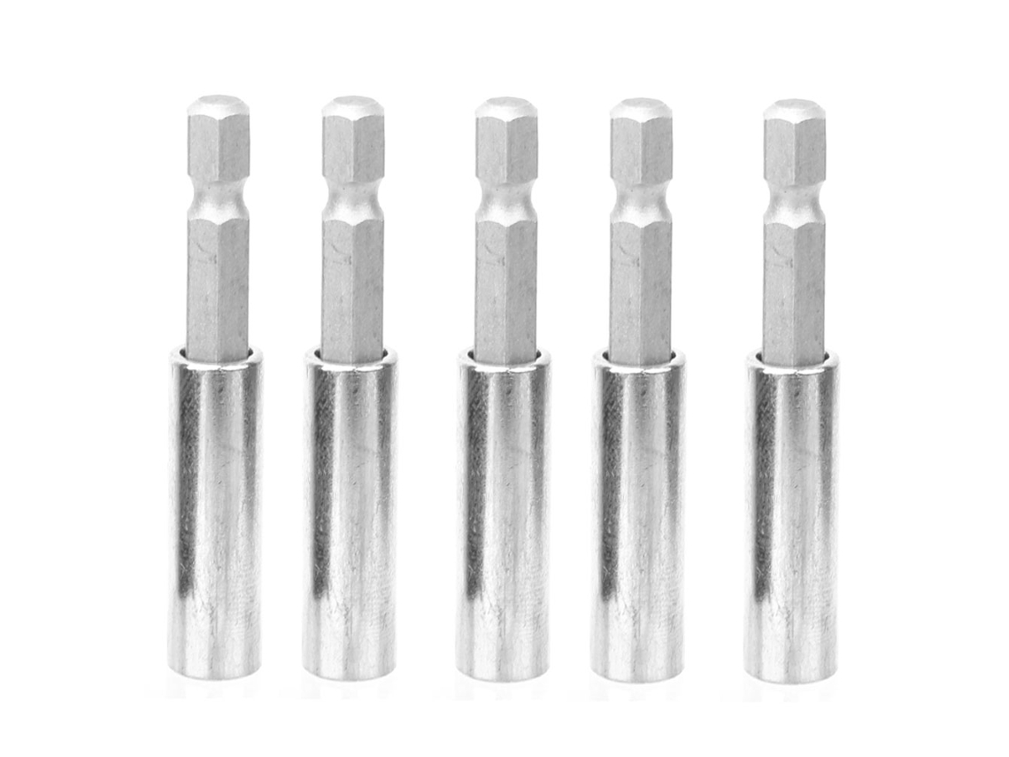 Juego de 5 adaptadores magnéticos para puntas, acero Cr V.