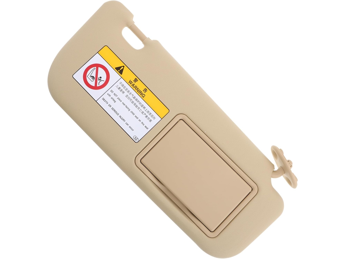 Parasol Automático Derecho Para Coche, Color Beige, Para El Lado Del Pasajero Con Espejo Retrovisor Integrado.