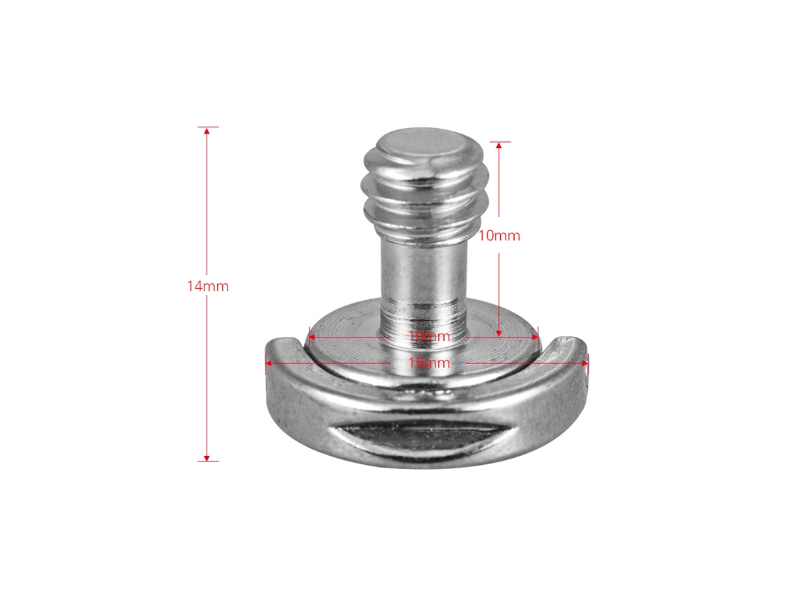 10pcs Tornillo Adaptador D-ring D Shaft 1/4"-20 Para Platina De Liberación Rápida Trípode Monopod Cámara