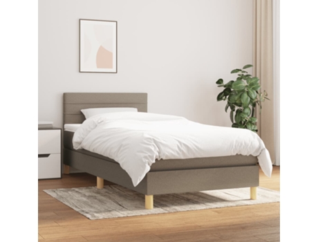 Cama con somier VIDAXL (Gris - Tela - 203 x 90 x 88 cm)