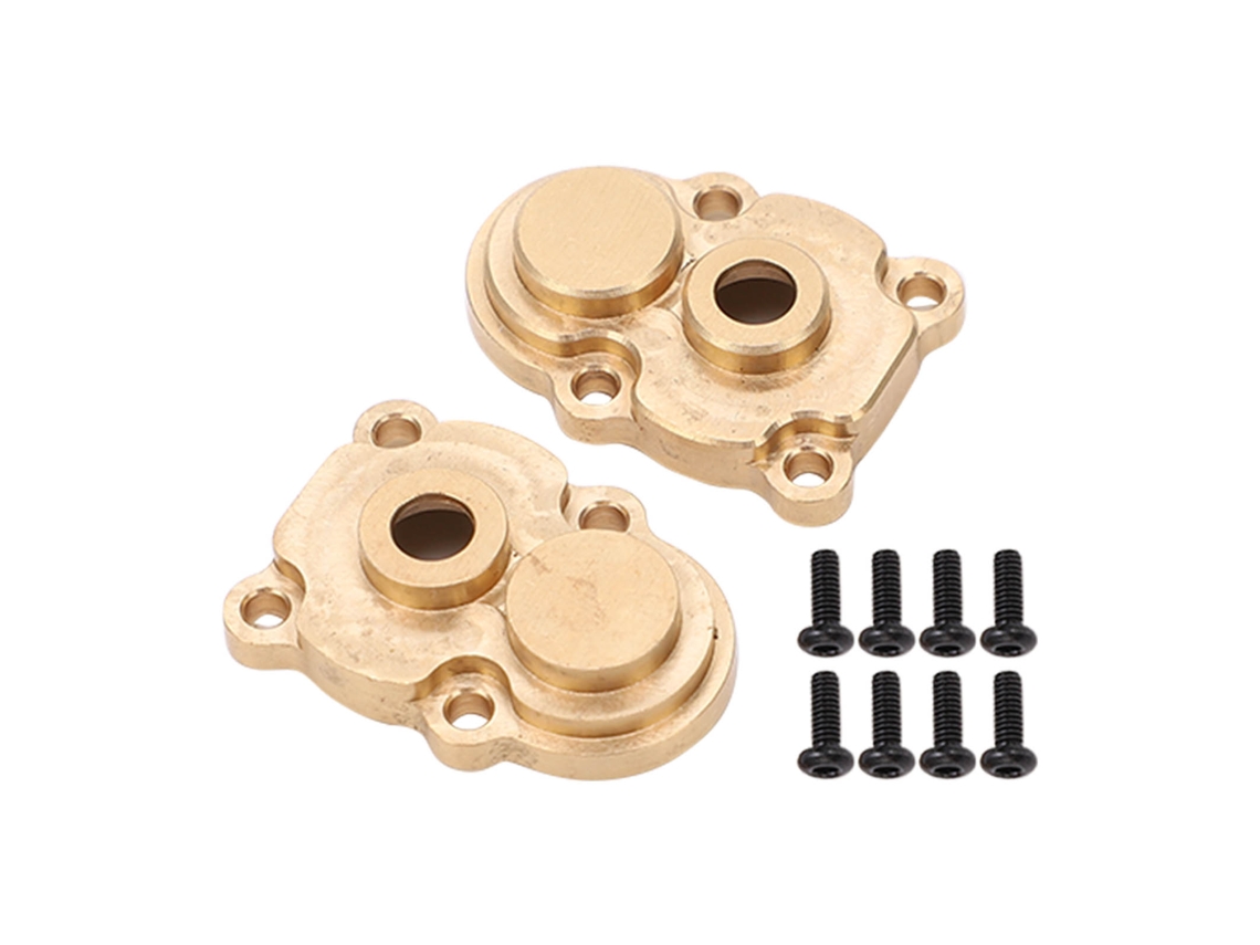 2 Tapas De Engranajes De Eje Delantero Y Trasero De Latón Para Coche Rc Fms Fcx 24 1/24 Crawler