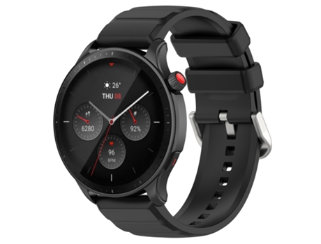 Correa Smartwatch para Amazfit GTR 4 22mm Silicona (Negro)