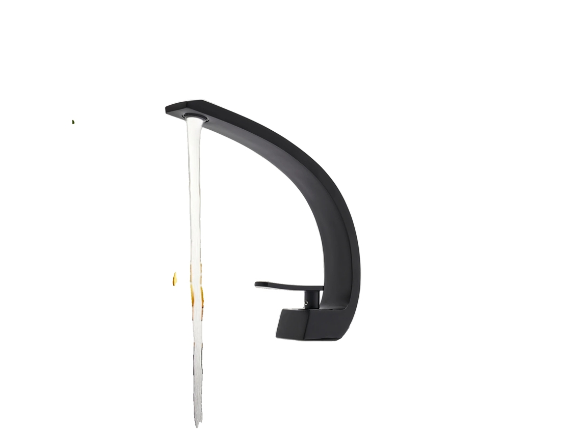 Grifo monomando para fregadero de cocina, de latón, negro, G3/8 OEM