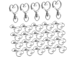 50 Piezas De Llaveros Con Clip En Forma De Corazón, Accesorio Colgante Para Decoración Del Coche Y El Hogar.