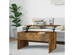 Mesa de Centro de Apoyo 80X50,5X41,5Cm Madera Procesada Roble Ahumado