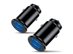 Cargador Carro Rápido Usb Duplo Yizhood Negro