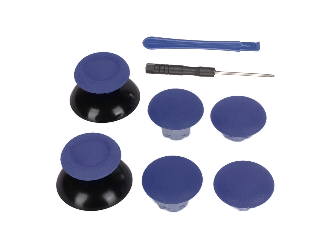 Tapas Para El Pulgar 8 En 1 Con Base Para Joystick De Ps5 - Diseño Ergonómico Y Anticaída - Azul