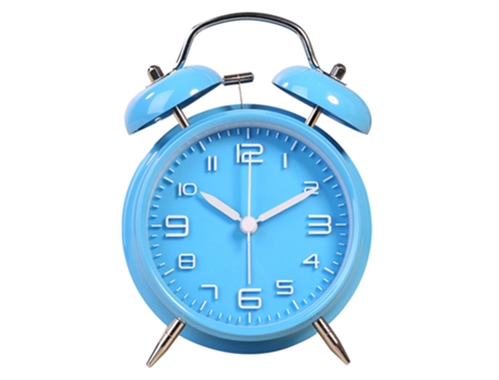 Reloj despertador digital estéreo de 4 pulgadas, reloj silencioso clásico creativo con campana doble para estudiantes
