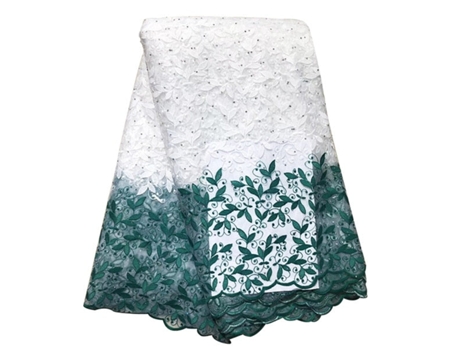 Vestido De Tela De Encaje Neto (Verde - 5 Yardas - 130 Cm)