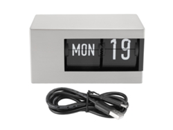 2026-reloj De Página Digital Flip Elegante Decorativo De Mesa Para Hogar Oficina Calendario Plata