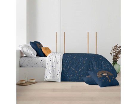 Funda Nórdica con Botones BELUM (220 x 220 cm - Algodón Orgánico - Azul)