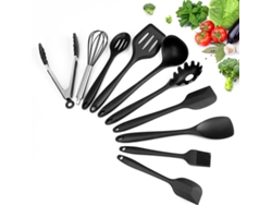 Conjunto de Utensílios Cozinha Silicone 10 Peças Antiaderente Sem Bpa Utensílio 