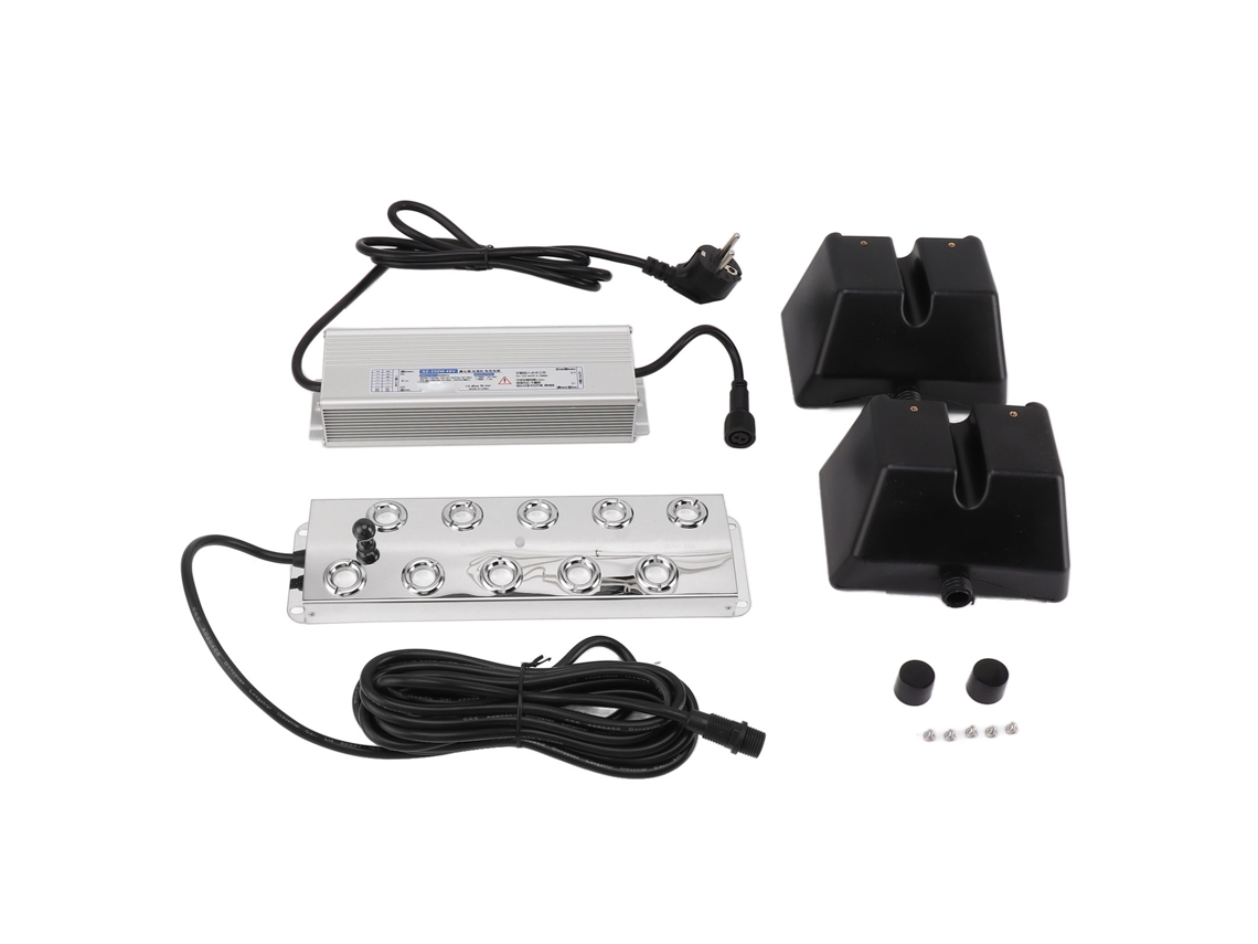Pulverizador de niebla de acero inoxidable con 10 cabezales, 220 V, enchufe UE