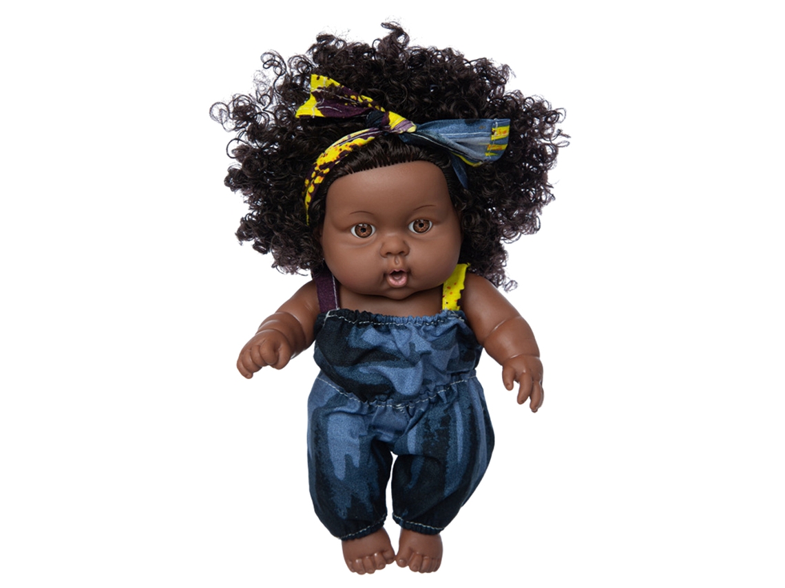 Muñeca negra de 8 pulgadas, niña africana, regalo de cumpleaños