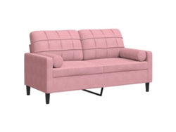 Maison Exclusive - Sofá De 2 Plazas Con Cojines Terciopelo Rosa 140 Cm