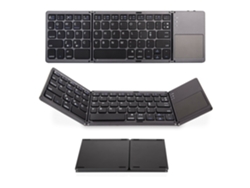Teclado inalámbrico plegable Yuysan con Bluetooth, miniteclado táctil, tableta, teléfono móvil, universal, color negro