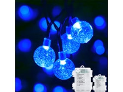 2 Globos Solares - 11 M, 60 Luces, Azul