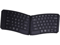 Teclado inalámbrico Bluetooth plegable con 80 teclas y cubierta de PU. Conexión estable para tabletas, celulares, laptops y notebooks. Componentes de computadora.
