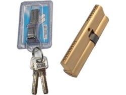 Cilindro De Cerradura Euro De Latón 45/45 Antirrobo 100mm Con 8 Claves Antichoque Para Puertas 80mm