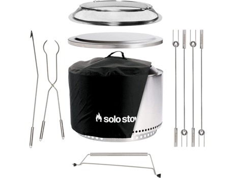 Paquete Supremo Brasero Yukon SOLO STOVE (68,5 x 50,5 cm - Acero Inoxidable)