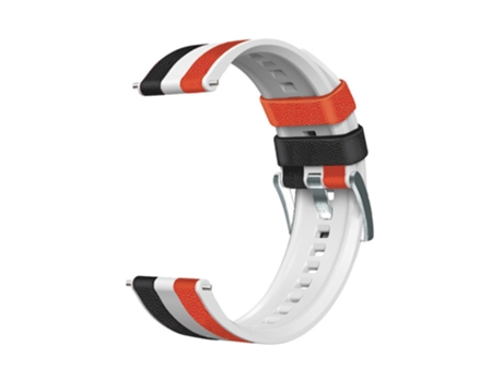 Correa de Silicona 22mm para Huawei Watch GT3/Huami Amazfit GTR3 Three Color Design - negro/blanco/rojo