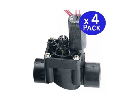 Electrovalvula de Riego 1 24V Pgv-101 HUNTER Con Regulador de Caudal Pack 4 HUNTER