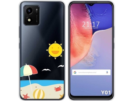 Carcasa Vivo Y01 TUMUNDOSMARTPHONE Dibujos Transparente Playa Multicolor
