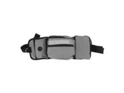 Riñonera de entrenamiento para mascotas con múltiples bolsillos y bolsa de premios extraíble, gris