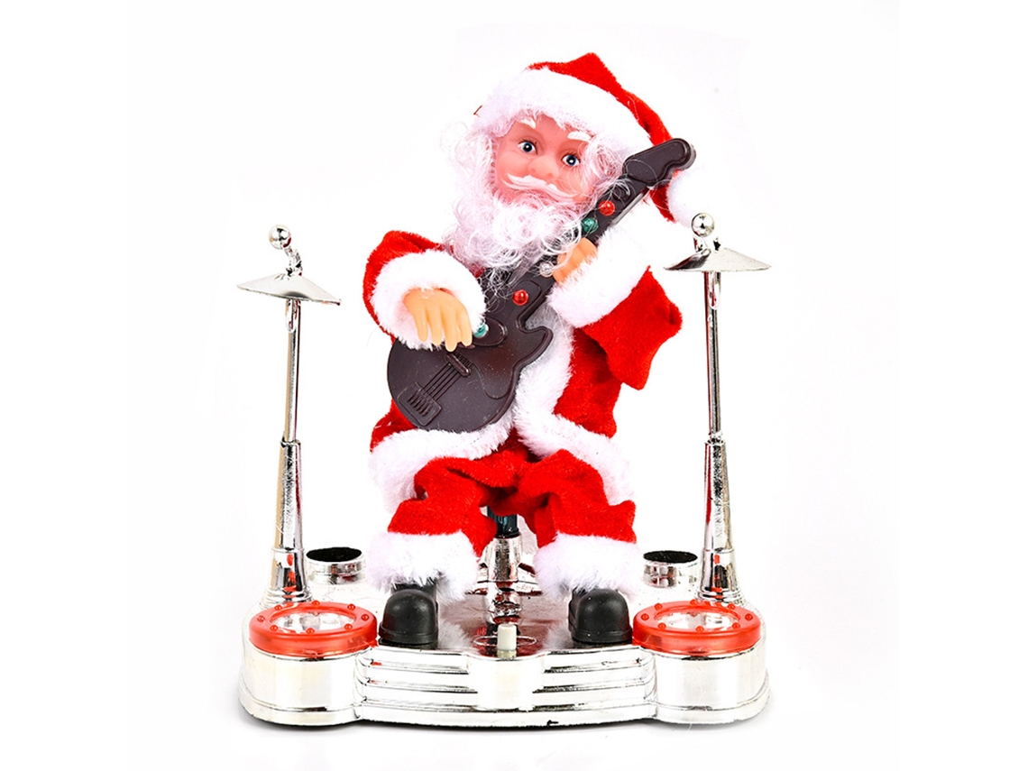 Muñeco eléctrico de Papá Noel que reproduce música, adorno navideño para niños