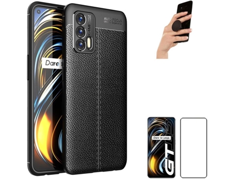 Carcasa, Protector y Popsocket Realme GT 5G Rugged Leather Negro