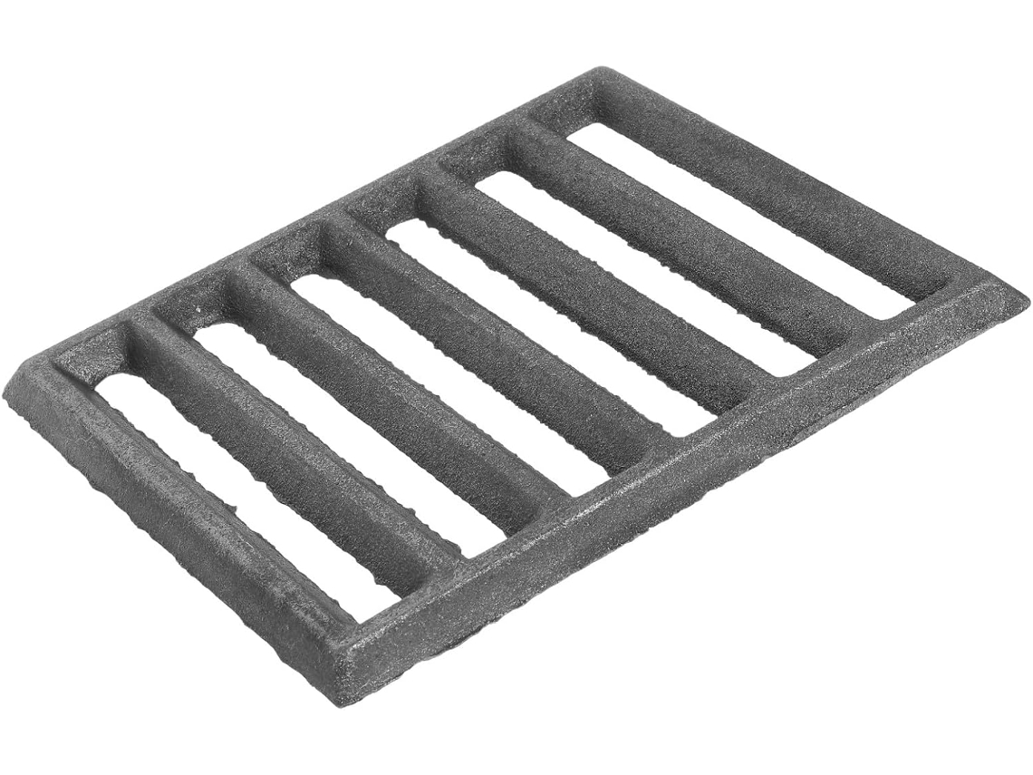Parrilla Rectangular De Hierro Fundido Inoomp De 14x15 Cm. Estructura Robusta Para Parrilla De Carbón. Calentamiento