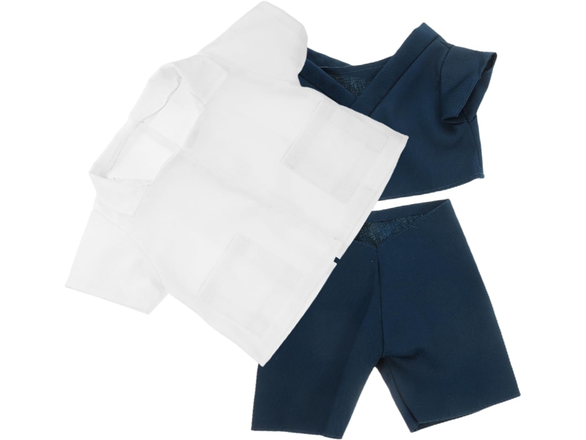 Disfraz de Oso Doctor - Adorable conjunto con abrigo de felpa, blusa y pantalones.