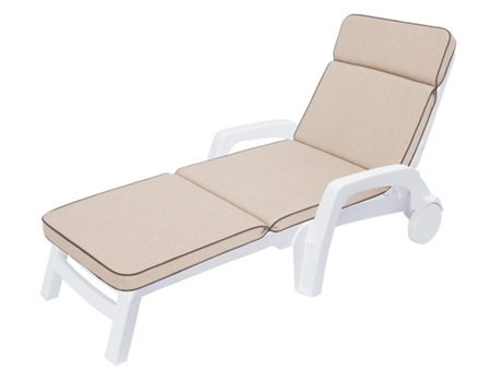 Cojín para tumbona de jardín o playa, cojín para muebles de jardín - 191x57x5 cm - Beige SALES CORE