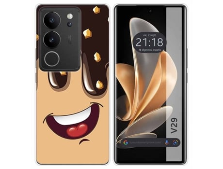 Funda Diseño Helado Chocolate para Vivo V29 5G TUMUNDOSMARTPHONE Silicona Multicolor