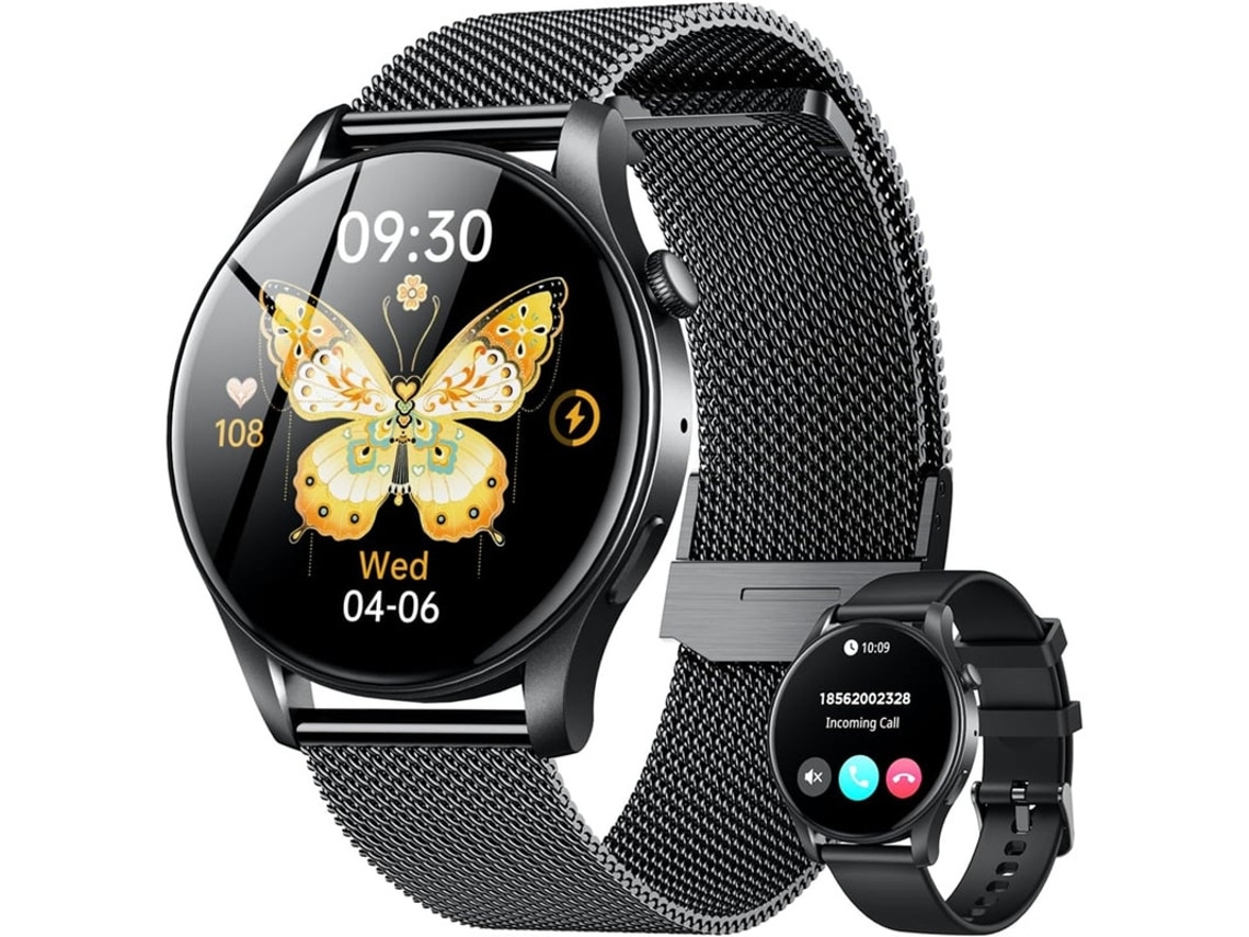 Reloj inteligente deportivo con pantalla táctil de 1,43 pulgadas para Android e iOS, con monitor de frecuencia cardíaca y llamadas. Más Yizhood.
