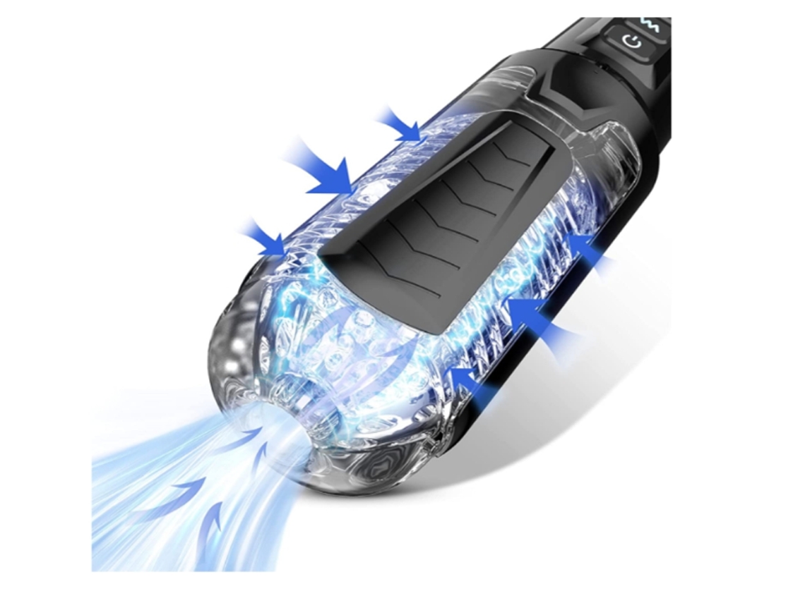 Masturbador Masculino Automático Con 10 Modos De Vibración Y 4 Ventosas, Juguete Sexual Para Hombres, Color Negro